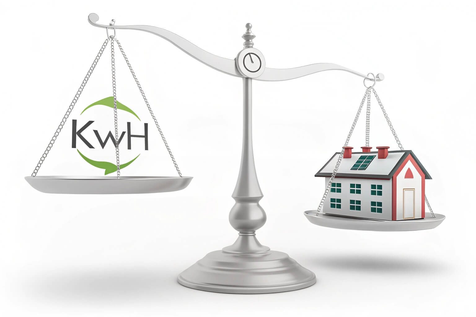 A balancing scale comparing the kWh unit rate against the fixed daily standing charge, key components of business electricity rates.