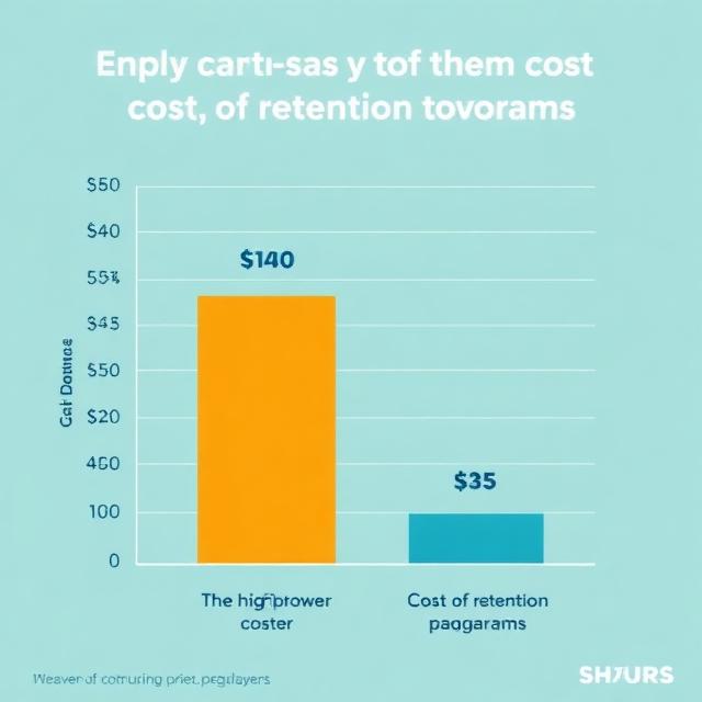 Bar graph comparing the high cost of employee turnover versus the cost of retention programs.