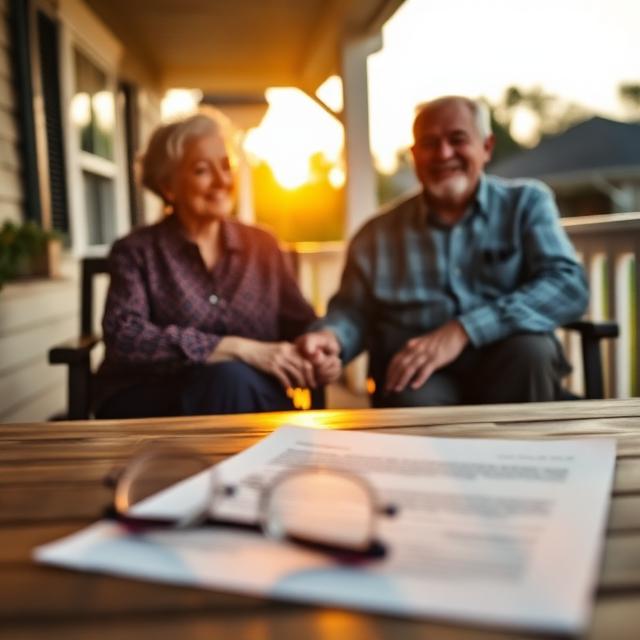 Senior couple enjoying peace of mind after purchasing burial insurance to cover final funeral expenses and cremation costs.