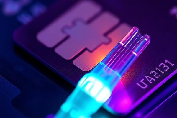 Digital credit card transaction flow, representing third-party liability coverage for e-commerce data breaches.