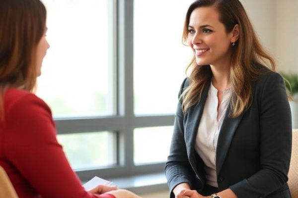 HR manager conducting a 'stay interview' with an employee to improve employee retention strategies.