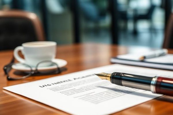 Business owner signing a commercial lease agreement that requires a Certificate of Insurance (COI) and general liability coverage.
