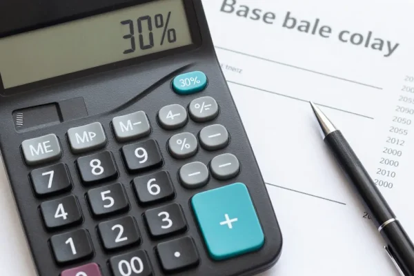 Calculator showing the cost breakdown where employee benefits add 30% to base salary.